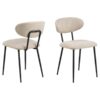 Denise Spisebordsstol Beige Stof Stel Sort