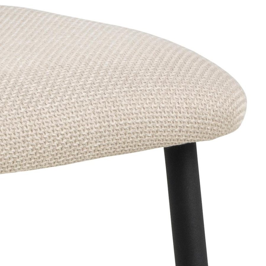 Denise Spisebordsstol Beige Stof Stel Sort