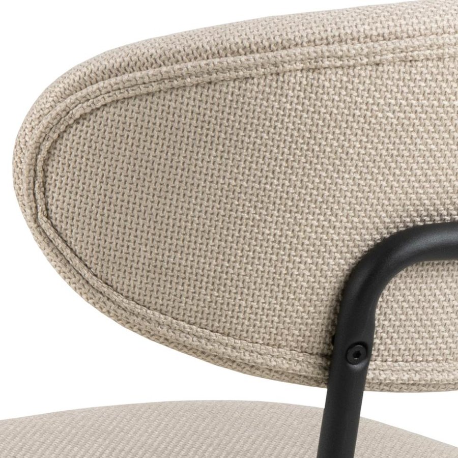 Denise Spisebordsstol Beige Stof Stel Sort