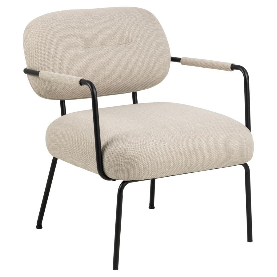dillon-lounge-stol-i-beige-stof-med-armln-og-stel-i-sort-stl-fra-acton-0000099693-6 Dillon Lounge Stol Beige Stof Armlæn