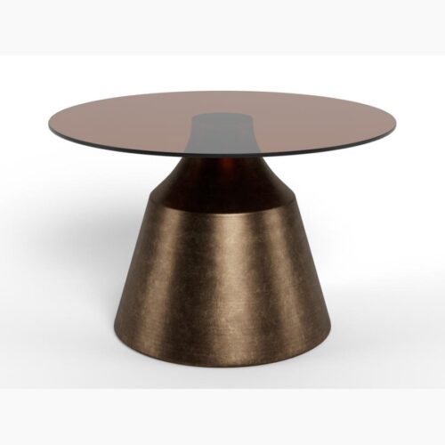 Dunsley Sofabord Brun Glas Stel Bronze