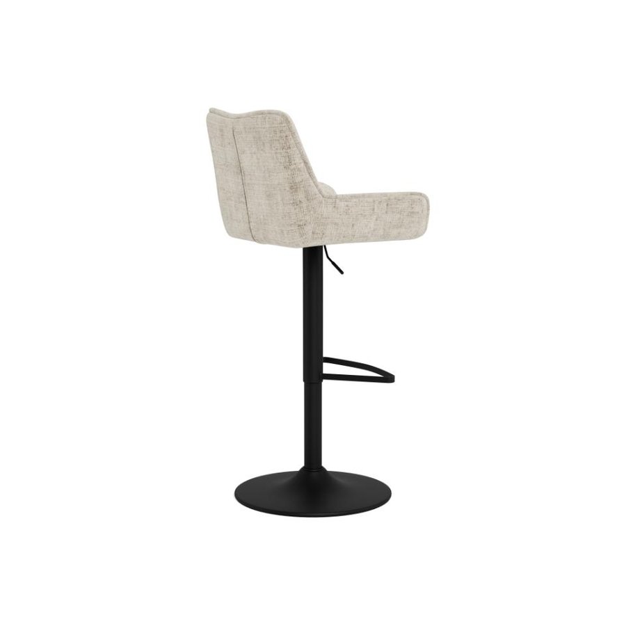 Eddie Barstol Beige Juto Stof Fodstøtte