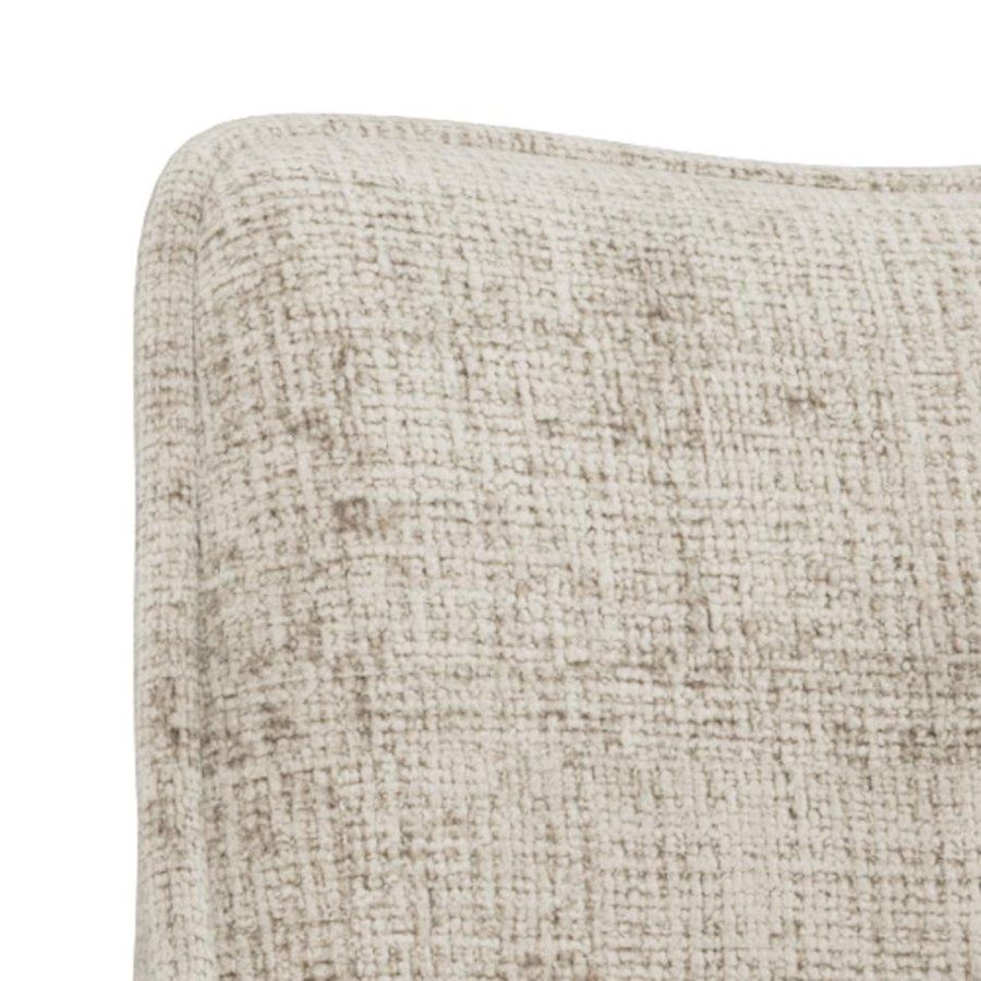 Eddie Barstol Beige Juto Stof Fodstøtte