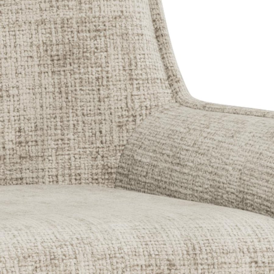 Eddie Barstol Beige Juto Stof Fodstøtte