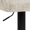 Eddie Barstol Beige Juto Stof Fodstøtte