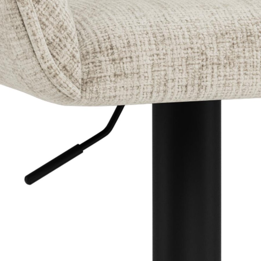Eddie Barstol Beige Juto Stof Fodstøtte