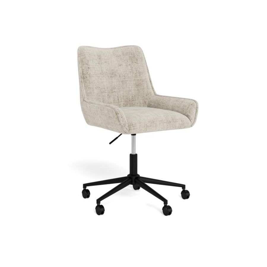Eddie Skrivebordsstol Beige Jute Stof Armlæn