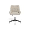 Eddie Skrivebordsstol Beige Jute Stof Armlæn