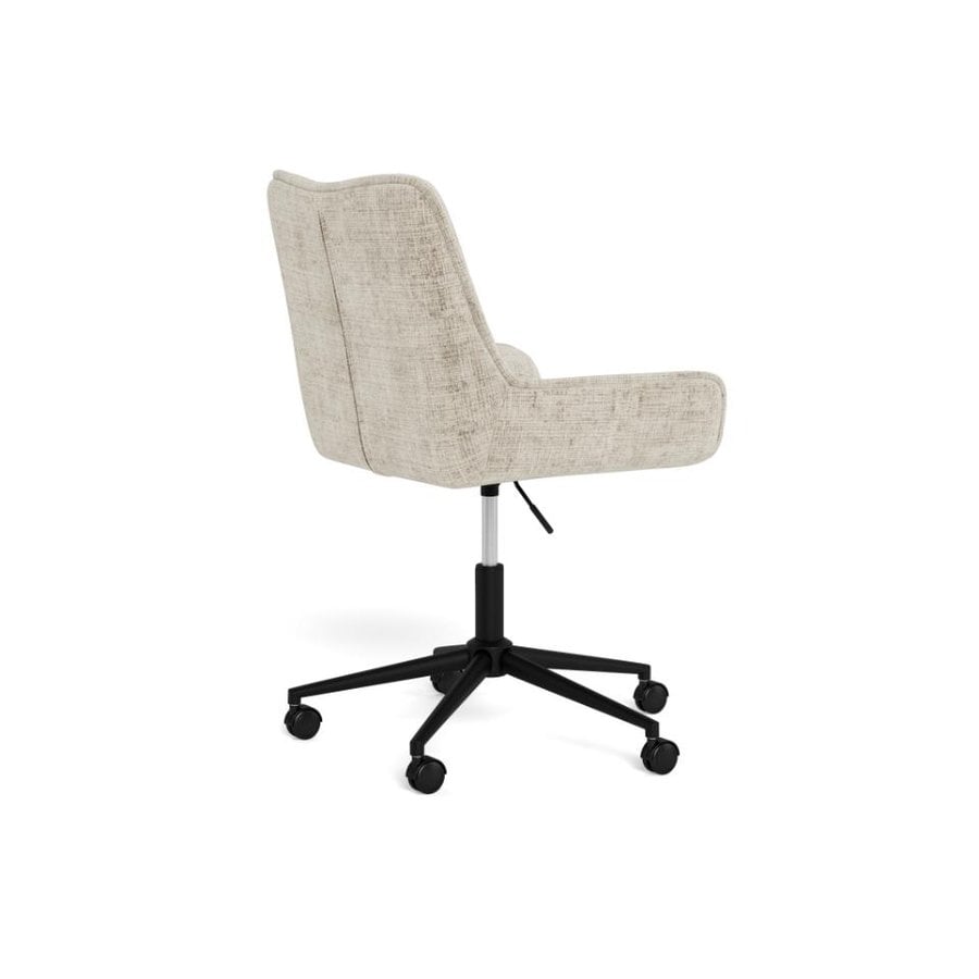 Eddie Skrivebordsstol Beige Jute Stof Armlæn