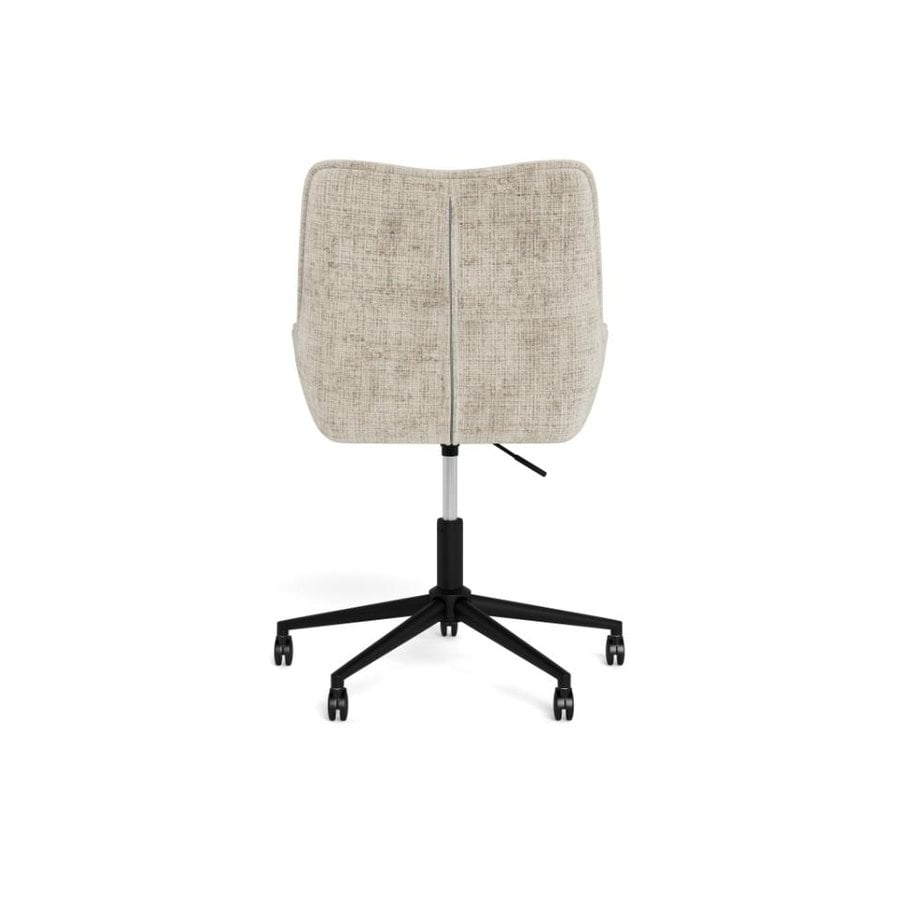 Eddie Skrivebordsstol Beige Jute Stof Armlæn