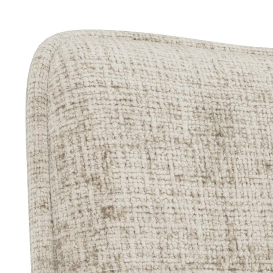 Eddie Skrivebordsstol Beige Jute Stof Armlæn