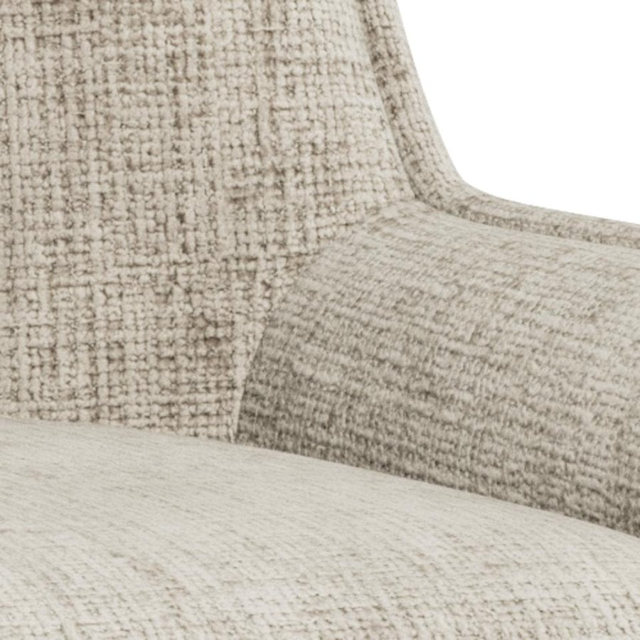 Eddie Skrivebordsstol Beige Jute Stof Armlæn
