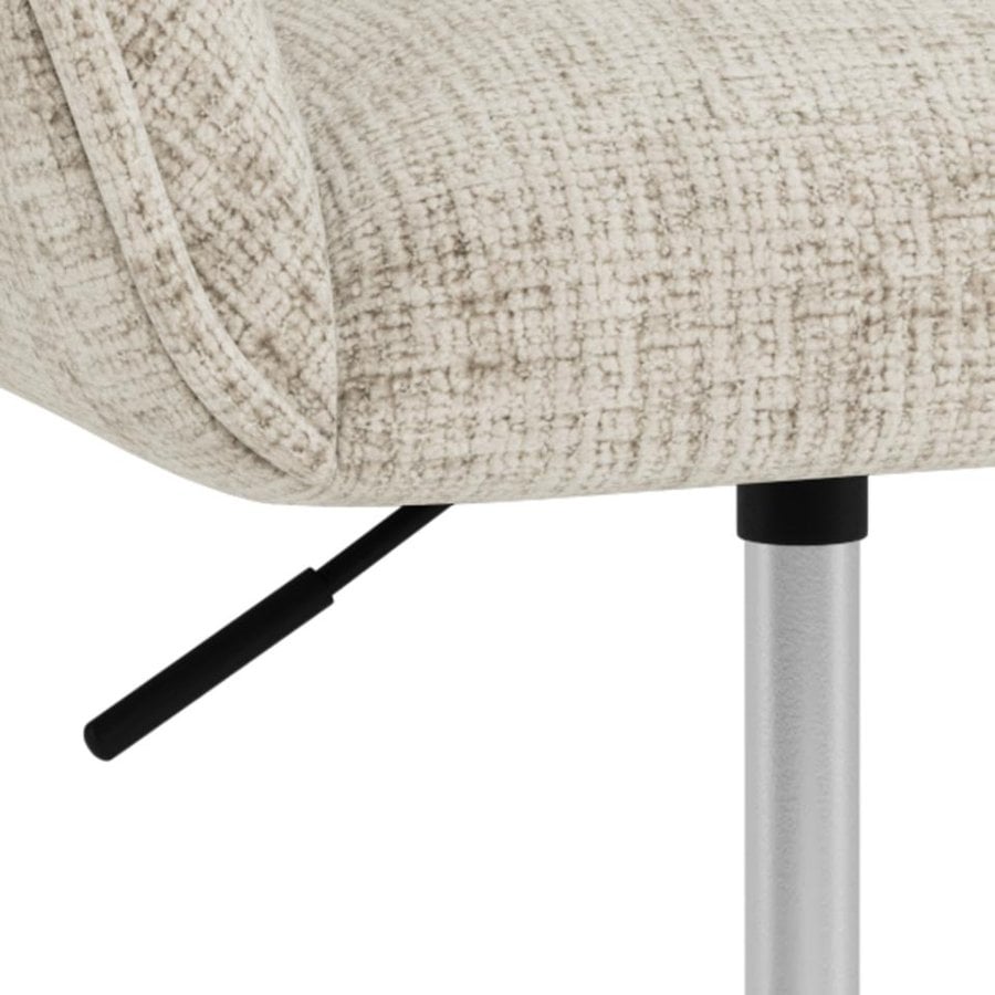 Eddie Skrivebordsstol Beige Jute Stof Armlæn
