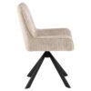 Eddie Spisebordsstol Beige Jute Drejefunktion Lynlås