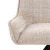 Eddie Spisebordsstol Beige Jute Drejefunktion Lynlås