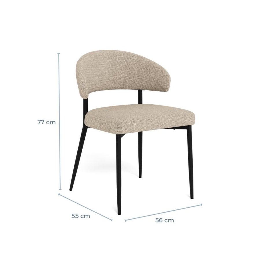 Edina Spisebordsstol Beige Actona