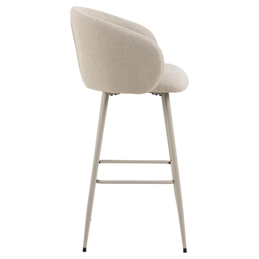 eleanor-barstol-i-beige-stof-med-fodsttte-og-lynls-og-stel-i-gr-stl-fr-0000108178-4 Eleanor Barstol Beige Stof Fodstøtte Lynlås