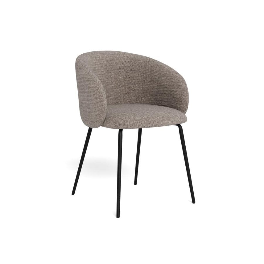 eleanor-spisebordsstol-i-lys-grbrun-stof-med-armln-og-stel-i-sort-stl-0000109194-7 Eleanor Spisebordsstol Lys Gråbrun Stof Armlæn