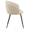Eleanor Spisebordsstol Armlæn Beige Stof Stål