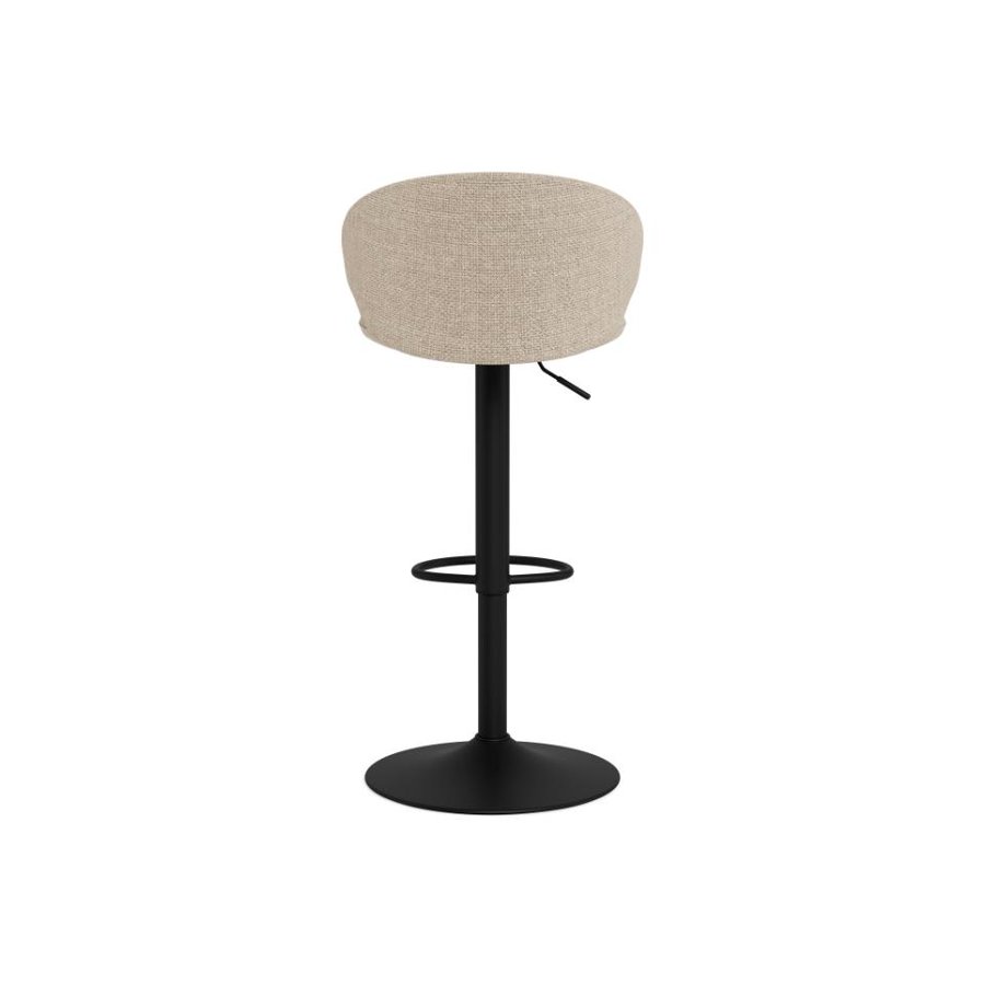 Ella Barstol Beige Stof Drejefunktion Fodstøtte