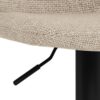 Ella Barstol Beige Stof Drejefunktion Fodstøtte