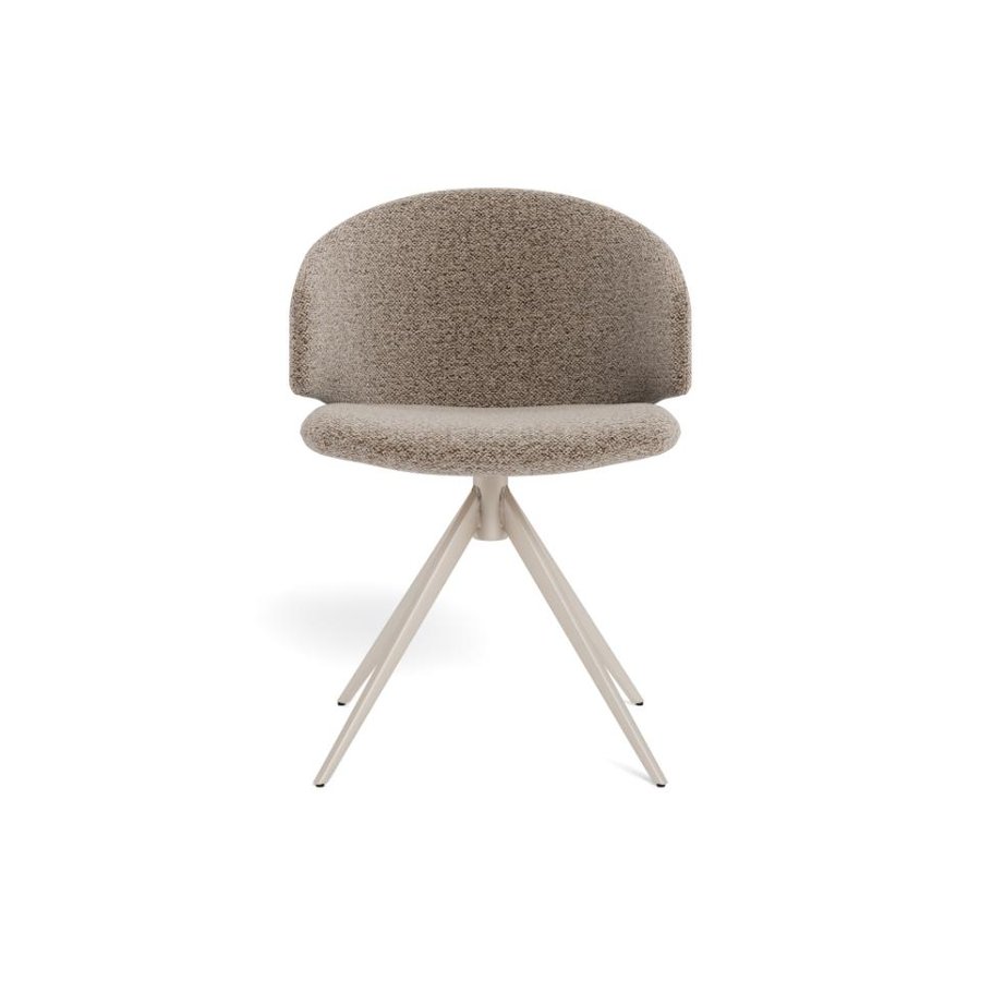 Ella Spisebordsstol Beige Stof Drejefunktion Stel