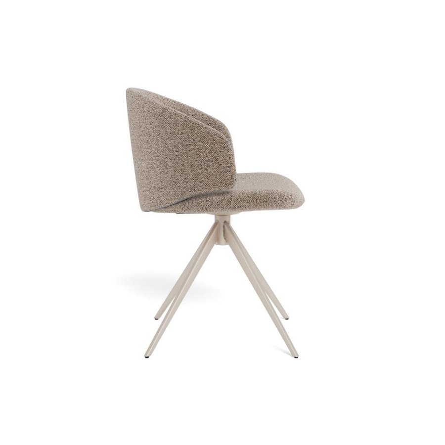 Ella Spisebordsstol Beige Stof Drejefunktion Stel