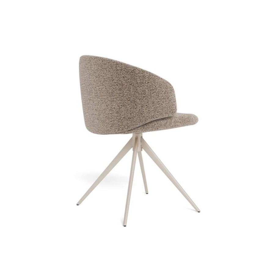 Ella Spisebordsstol Beige Stof Drejefunktion Stel
