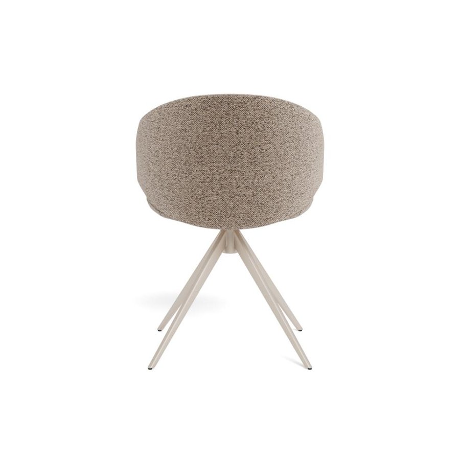 Ella Spisebordsstol Beige Stof Drejefunktion Stel