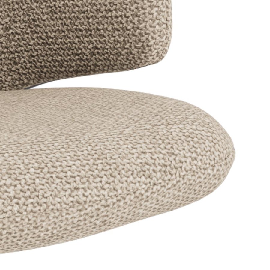 Ella Spisebordsstol Beige Stof Stel Sort