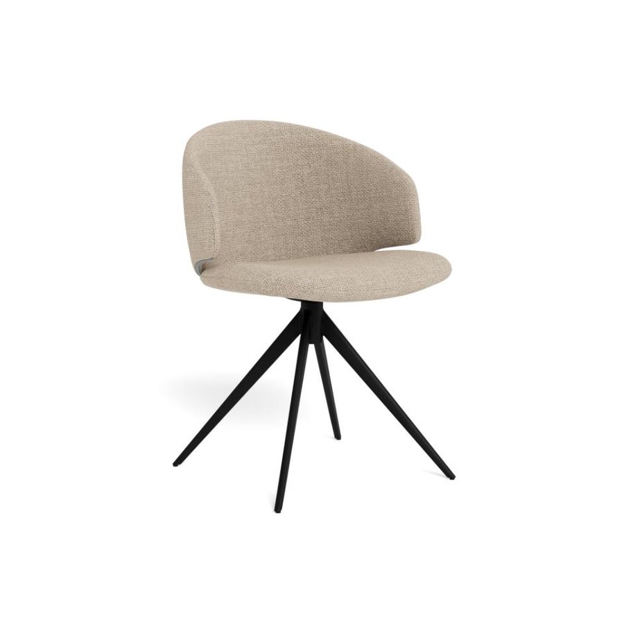 Ella Spisebordsstol Beige Stof Stel Sort