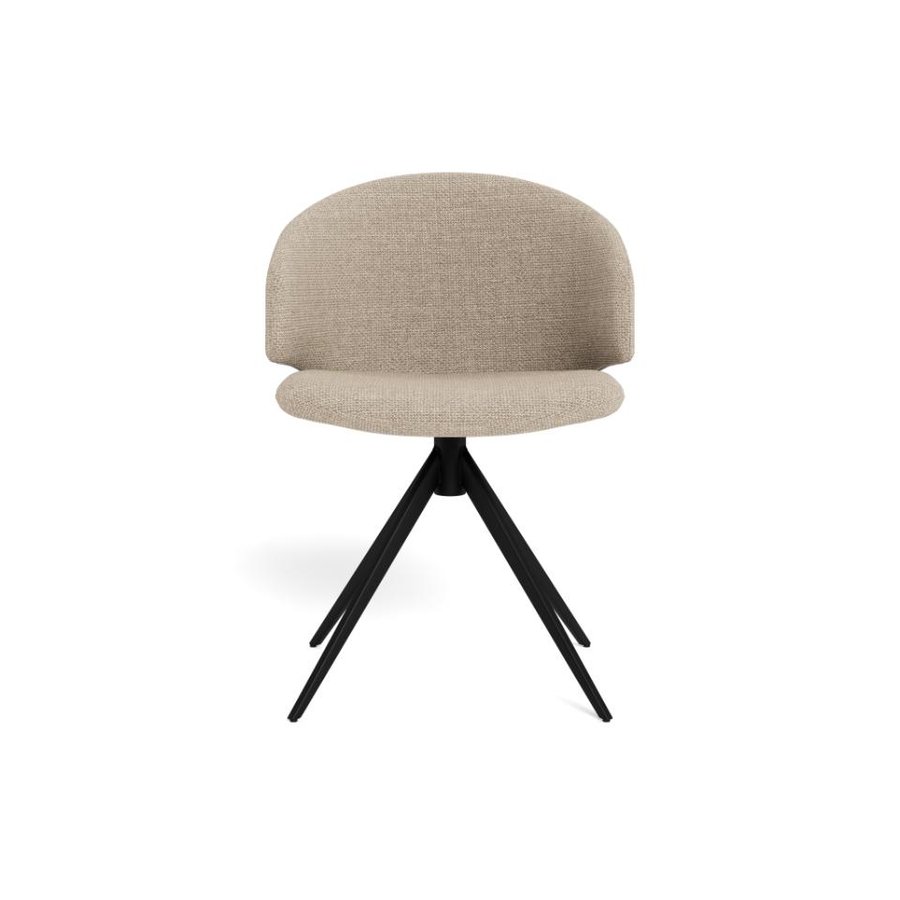 Ella Spisebordsstol Beige Stof Stel Sort