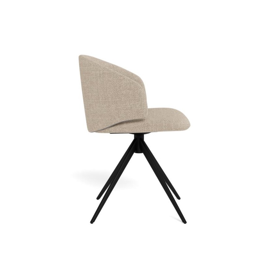 Ella Spisebordsstol Beige Stof Stel Sort