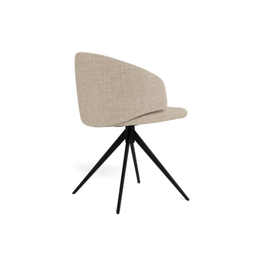Ella Spisebordsstol Beige Stof Stel Sort