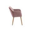 emilia-spisebordsstol-i-dusty-rose-polyester-med-armln-og-stel-i-egetr-0000074716-5 Emilia Spisebordsstol Dusty Rose Polyester Armlæn