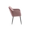 emilia-spisebordsstol-i-dusty-rose-stof-med-armln-og-stel-i-sort-stl-f-0000076595-5 Emilia Spisebordsstol Dusty Rose Stof Armlæn