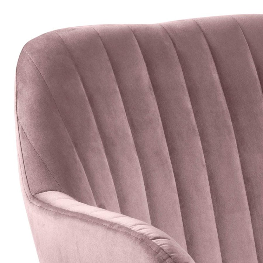 emilia-spisebordsstol-i-dusty-rose-stof-med-armln-og-stel-i-sort-stl-f-0000076595-6 Emilia Spisebordsstol Dusty Rose Stof Armlæn