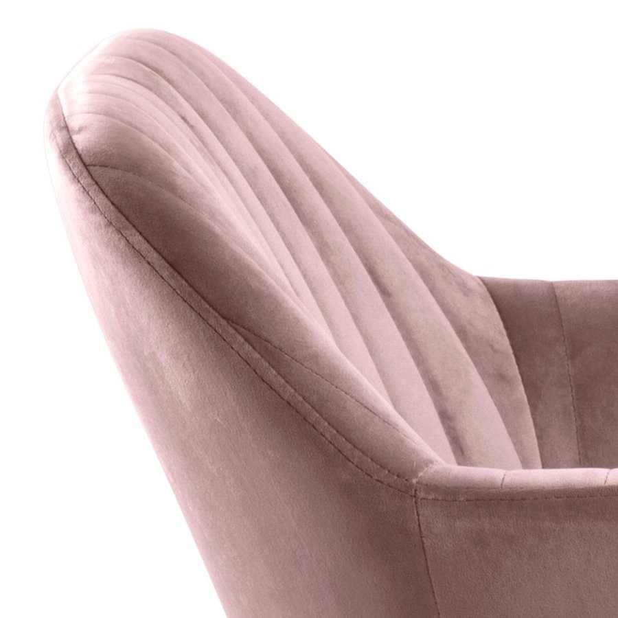 emilia-spisebordsstol-i-dusty-rose-stof-med-armln-og-stel-i-sort-stl-f-0000076595-8 Emilia Spisebordsstol Dusty Rose Stof Armlæn