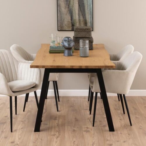 Emilia Spisebordsstol Armlæn Sand Actona