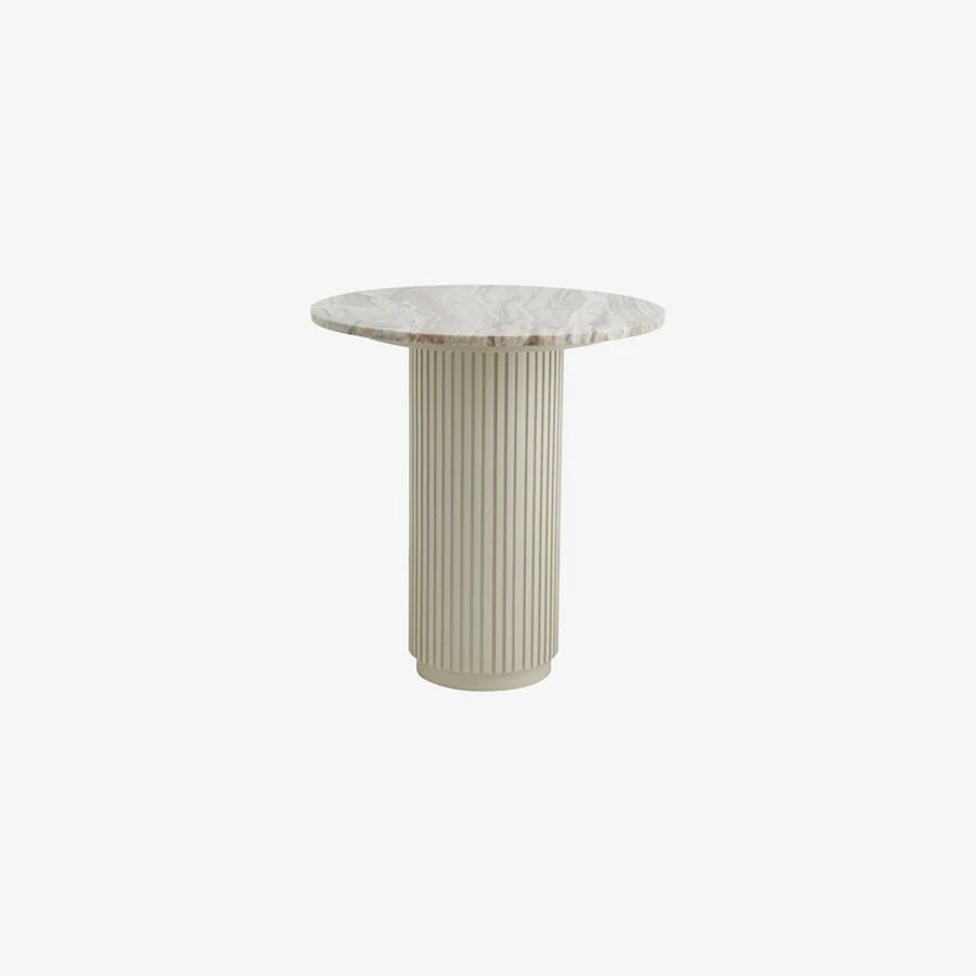 ERIE Cafebord i Mangotræ med Marmor Bordplade fra Nordal | Ø70x75 cm | Sort/Råhvid hos uniquebeds, home & living - Billede 5