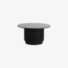ERIE Rundt Sidebord i Sort/Beige Malet Mangotræ med Marmor Bordplade fra Nordal | Ø40x54 cm hos uniquebeds, home & living - Billede 1