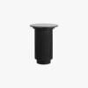 ERIE Rundt Sidebord i Sort/Beige Malet Mangotræ med Marmor Bordplade fra Nordal | Ø40x54 cm hos uniquebeds, home & living - Billede 1
