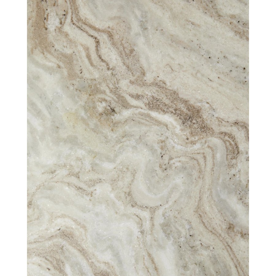 ERIE Rundt Sidebord i Sort/Beige Malet Mangotræ med Marmor Bordplade fra Nordal | Ø40x54 cm hos uniquebeds, home & living - Billede 8