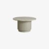 ERIE Rundt Sofabord i Beige Mangotræ med Marmor Bordplade fra Nordal | Ø75/90x40 cm hos uniquebeds, home & living - Billede 1
