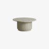 ERIE Rundt Sofabord i Beige Mangotræ med Marmor Bordplade fra Nordal | Ø75/90x40 cm hos uniquebeds, home & living - Billede 4