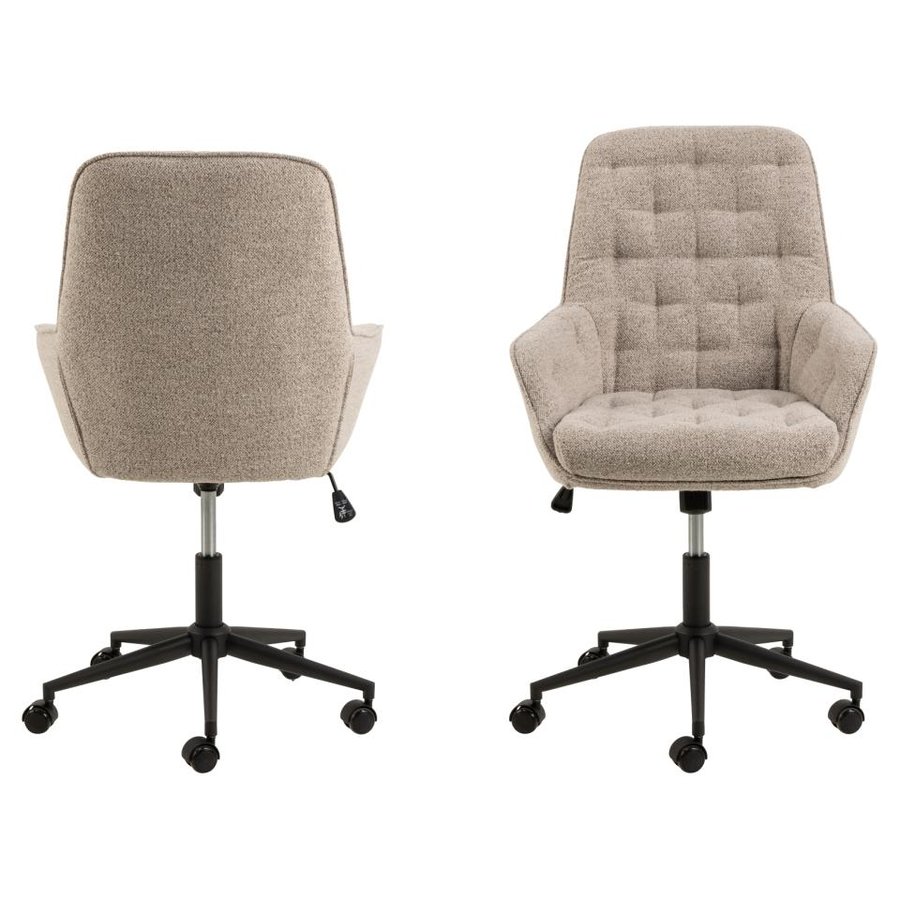erik-skrivebordsstol-i-beige-stof-med-armln-og-stel-i-sort-stl-fra-act-0000109072-4 Erik Skrivebordsstol Beige Stof Armlæn Stel