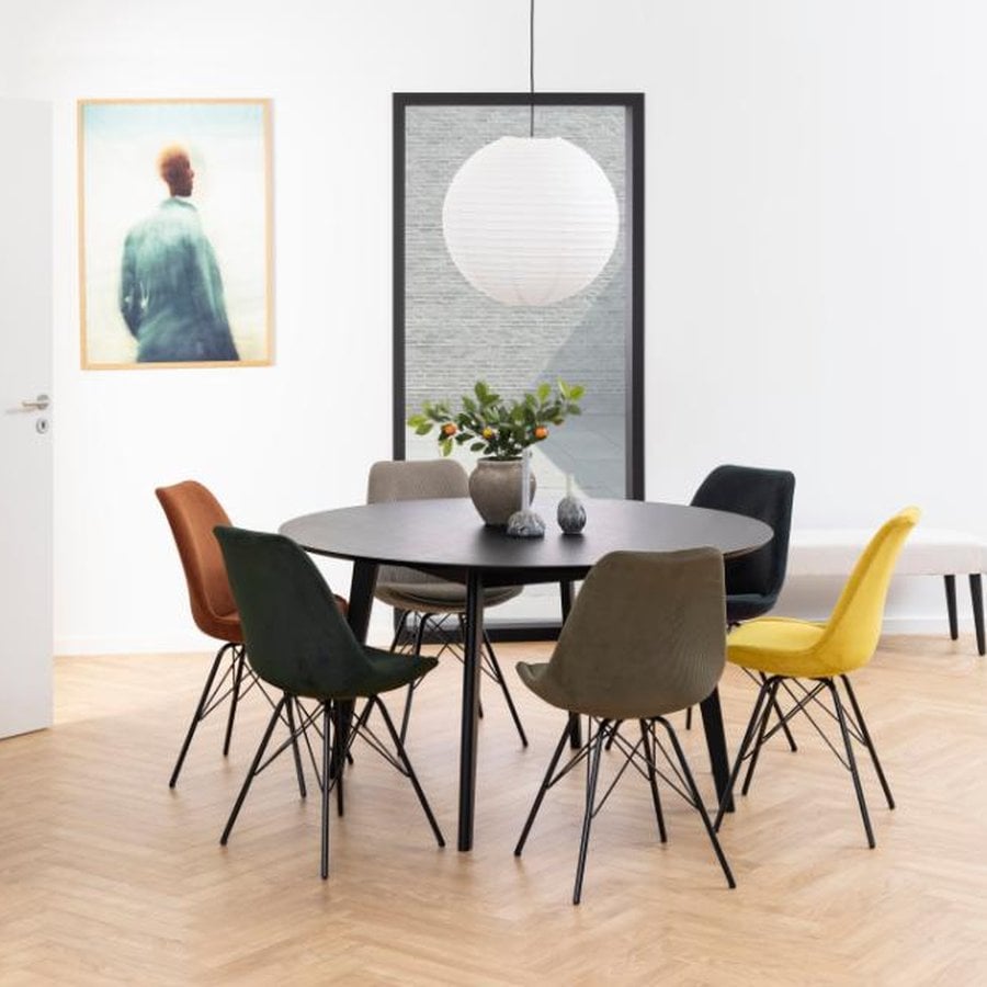 Eris Spisebordsstol Beige Stof Stel Sort