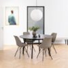 Eris Spisebordsstol Beige Stof Stel Sort