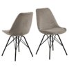 Eris Spisebordsstol Beige Stof Stel Sort