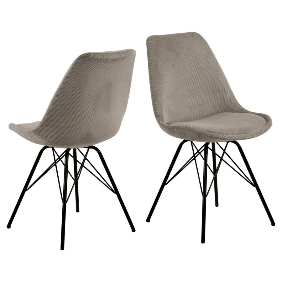 Eris Spisebordsstol Beige Stof Stel Sort